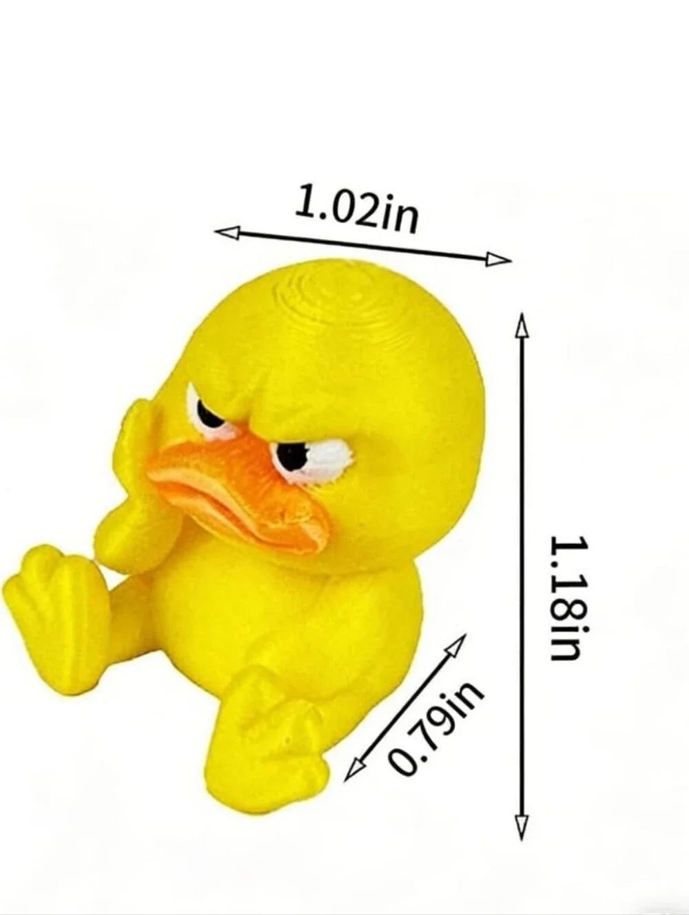 Yellow Angry Duck Bird Toy - Plush Decorative Figure